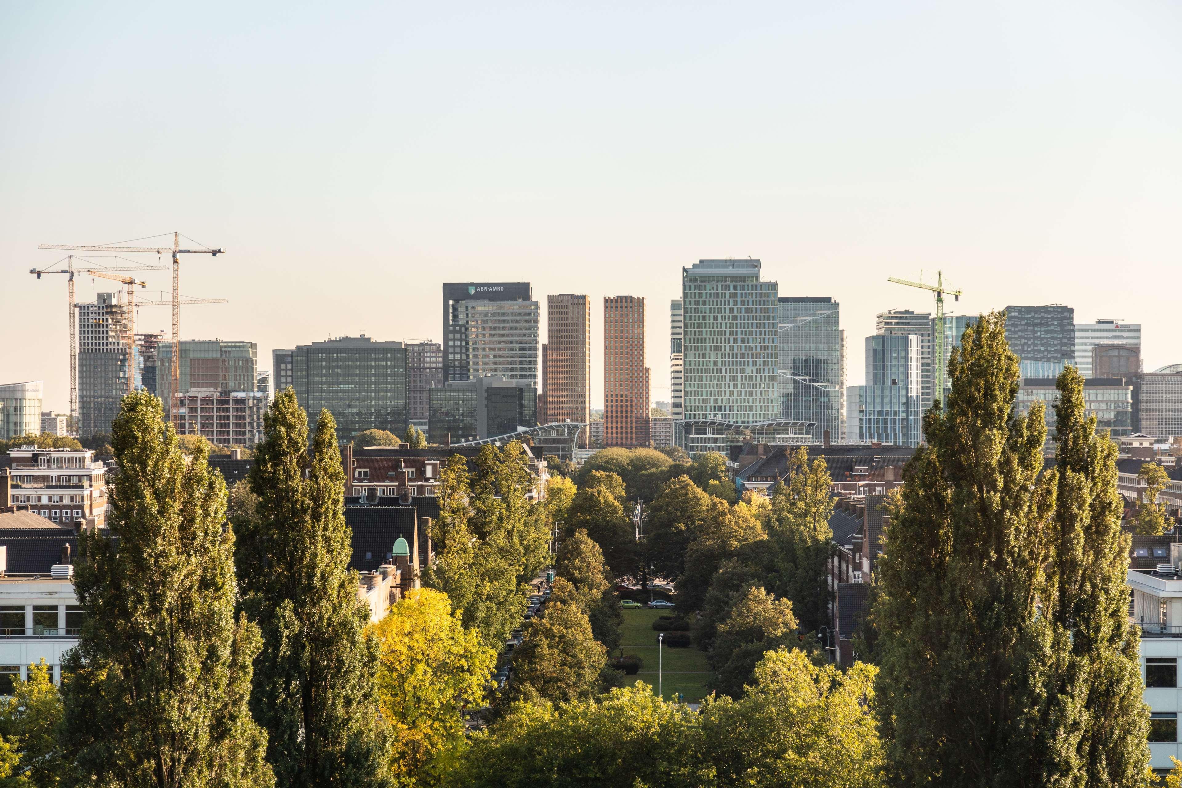 Hilton Amsterdam Hotel Exterior photo Skyline of Rotterdam